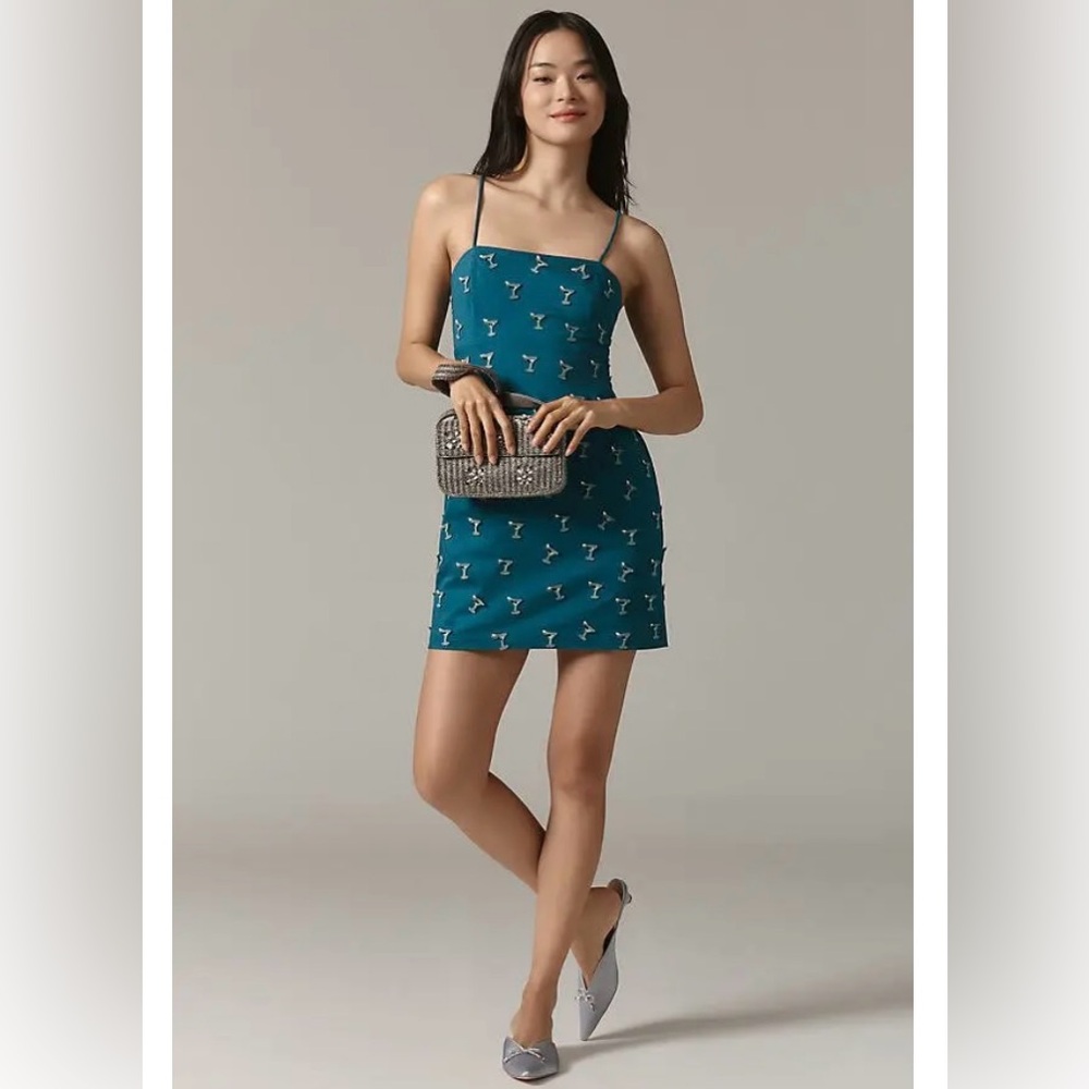 ANTHROPOLOGIE Maeve The Brynne 3D Mini Dress - Picture 2 of 14